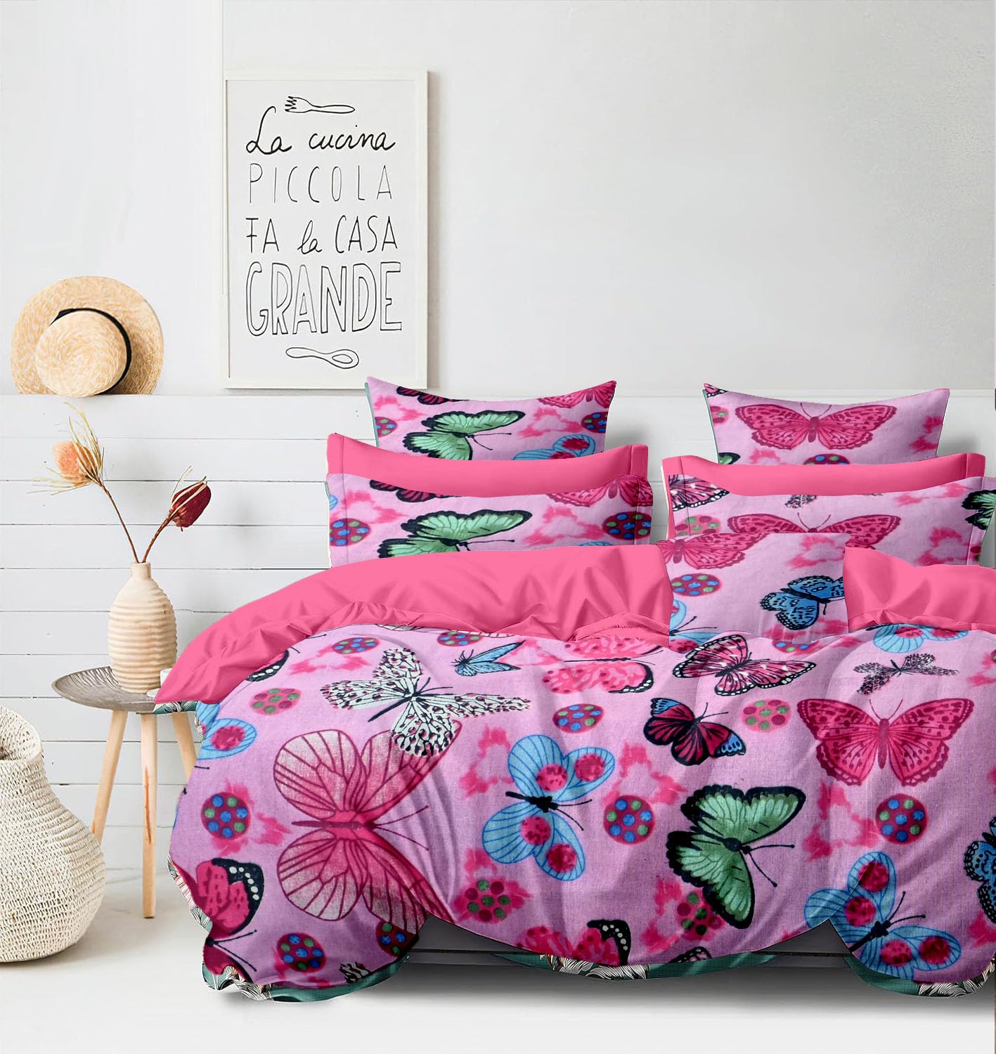 Cortina Double Bedsheet with 2 Pillow Covers | 144 TC Soft Brushed Microfiber - Breathable & Wrinkle Free - 3 Pcs Set, Pink (B0CYQ84Y8T) Amazon Price History, Amazon Price Tracker