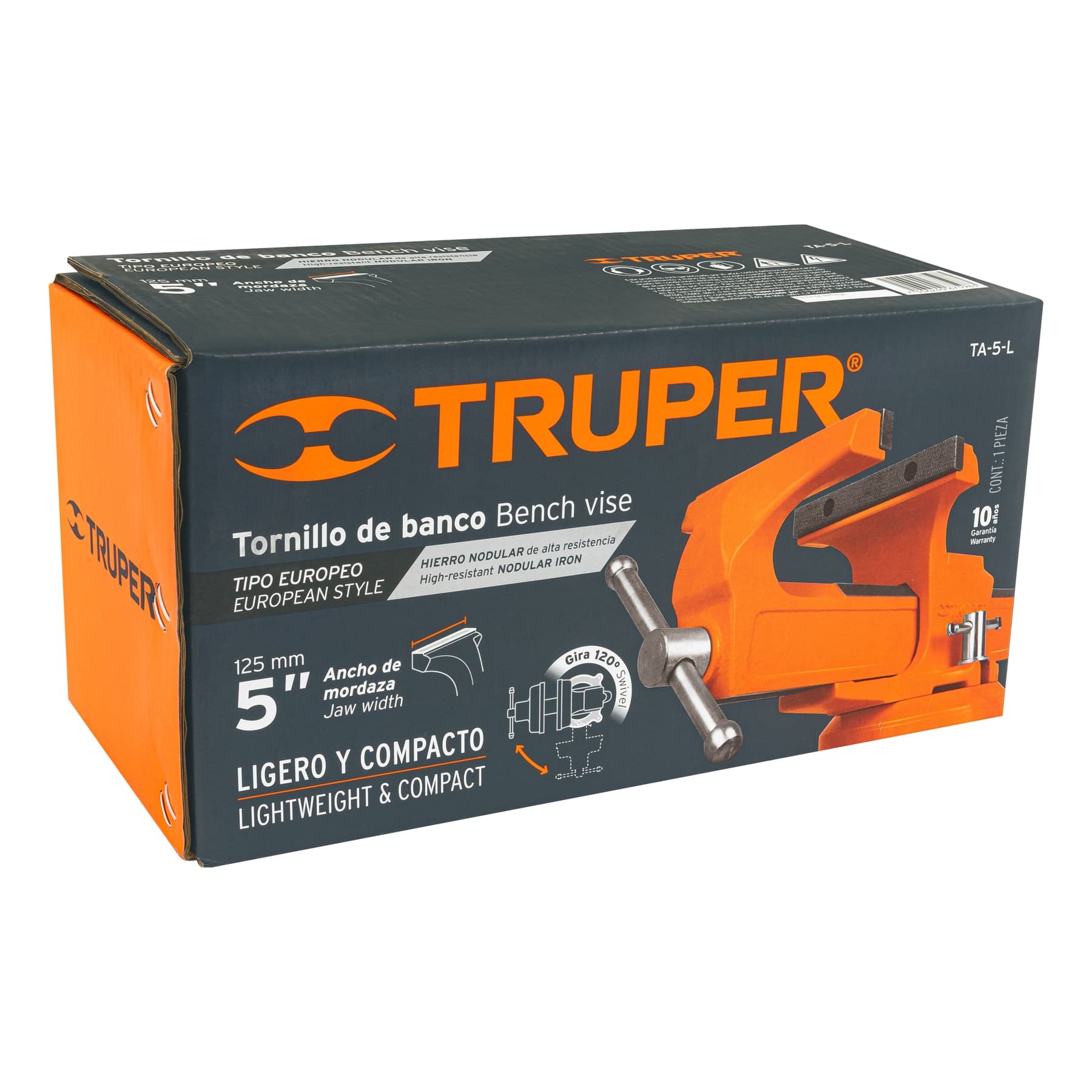 Vises tipo europeo, hierro nodular, 5 '