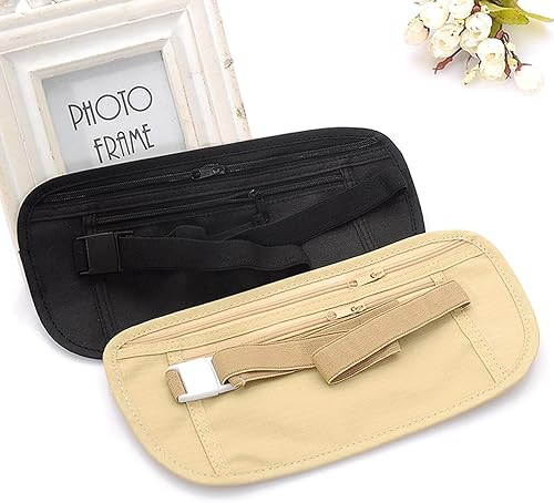 Miniatura 9 de Cinturón de dinero mejorado para viajes, bolsa de seguridad RFID oculta antirrobo para pasaporte, cangurera para hombres y mujeres, regalo de