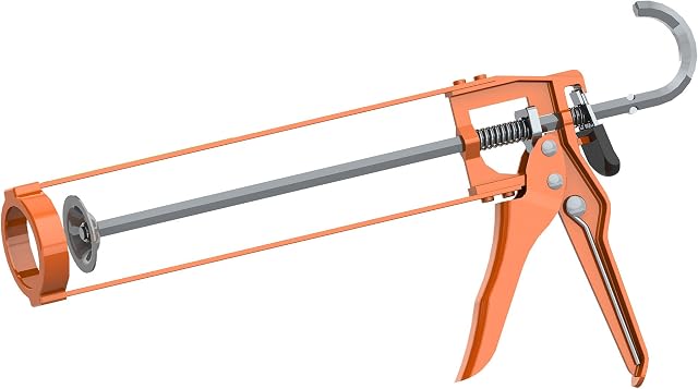 Albion Engineering Company B1 B-Line Manual Skeleton Cartridge Caulking Gun, No Drip, 1/10 Gallon (10oz), 7:1 Drive