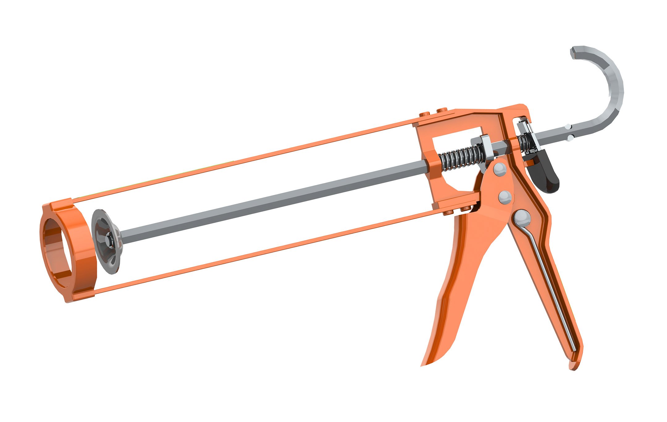 AlbionEngineering Company B1 B-Line Manual Skeleton Cartridge Caulking Gun, No Drip, 1/10 Gallon (10oz), 7:1 Drive