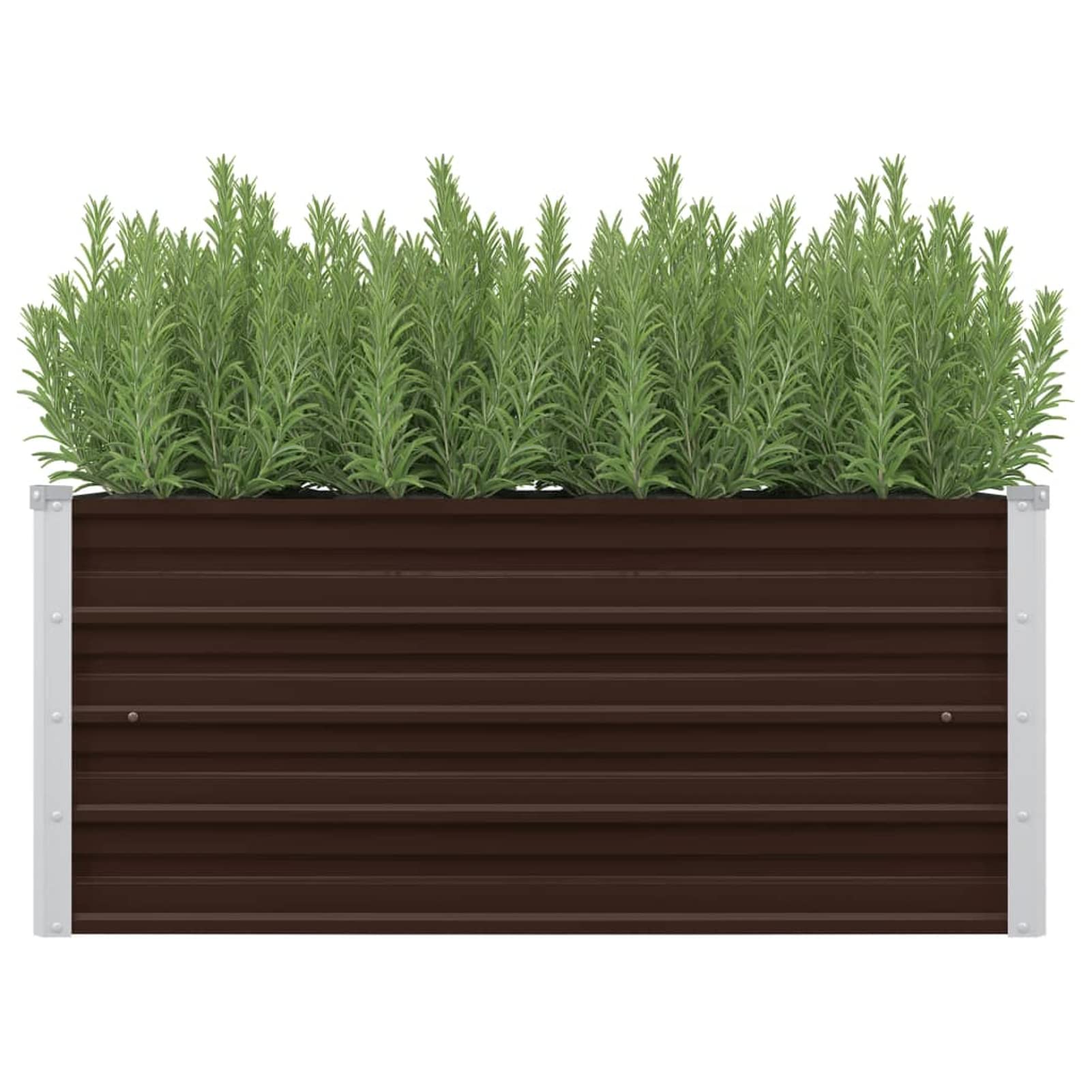 ShGaxin Arriate, Tavolo Da Coltivo, Orto Domestico, Coltivazione Di Piante Aromatiche, Arriate Da Giardino, Acciaio Zincato Marrone 100x40x45 cm