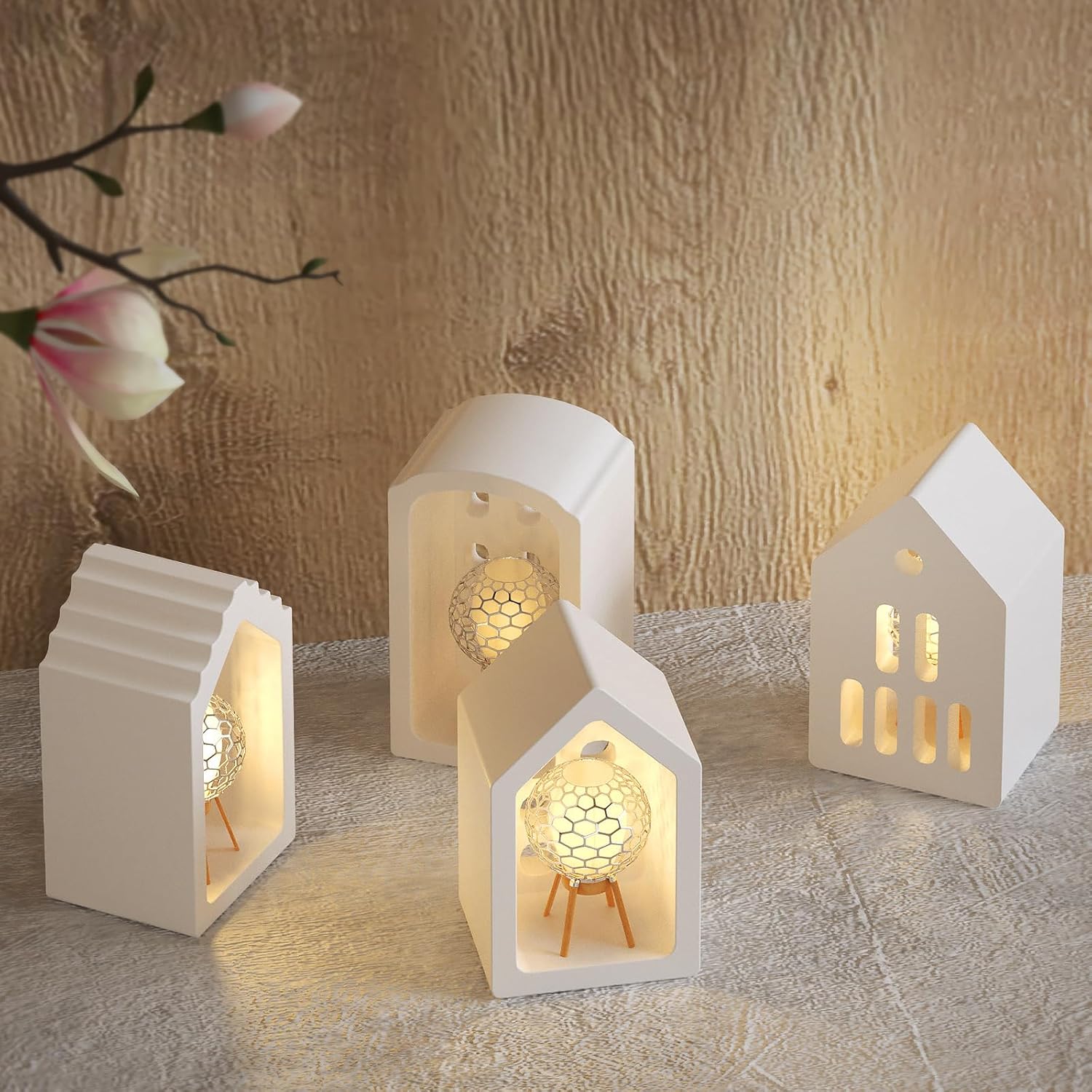 Art House Shape Resin Silicone Molds,3D Silicone House Candle Mold for Candle Making,Resin Casting Concrete Soap Clay,Home Decor
