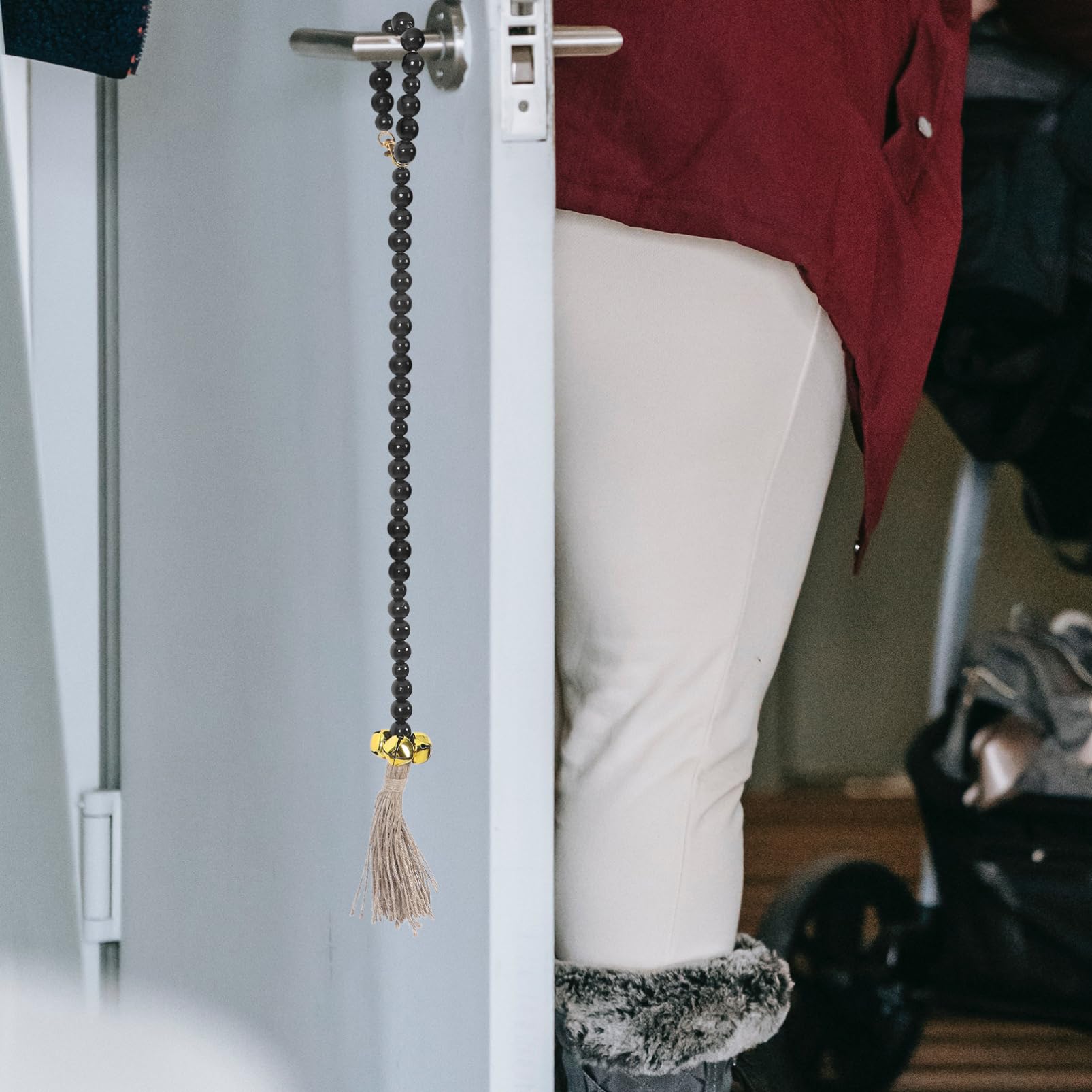 HANABASS Home Dog Doorbell Portable Training Pet Doorbell Interactive Dog Training Bell for Potty Decorative Bead Strings