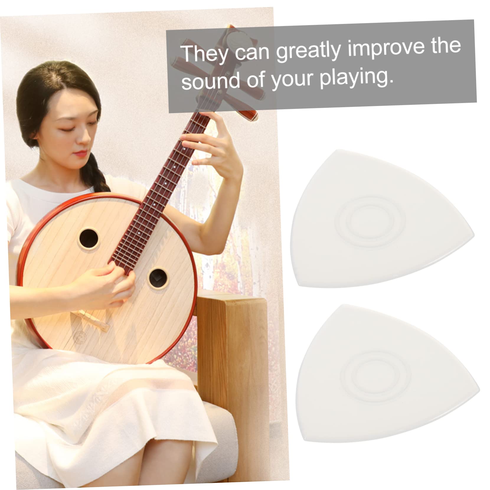TOYANDONA 48pezzi Plettri Trasparenti Per Chitarra Nylon Professionale Antiscivolo Per Strumenti Musicali e Accessori Per Yueqin