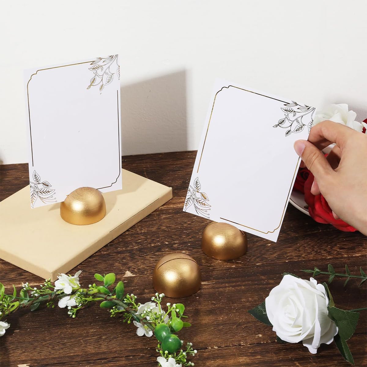 20 Supporti Rotondi per Numeri da Tavolo, Moderni Porta Segnaposto, Clip per Numeri da Tavolo per Matrimoni, Feste di Compleanno