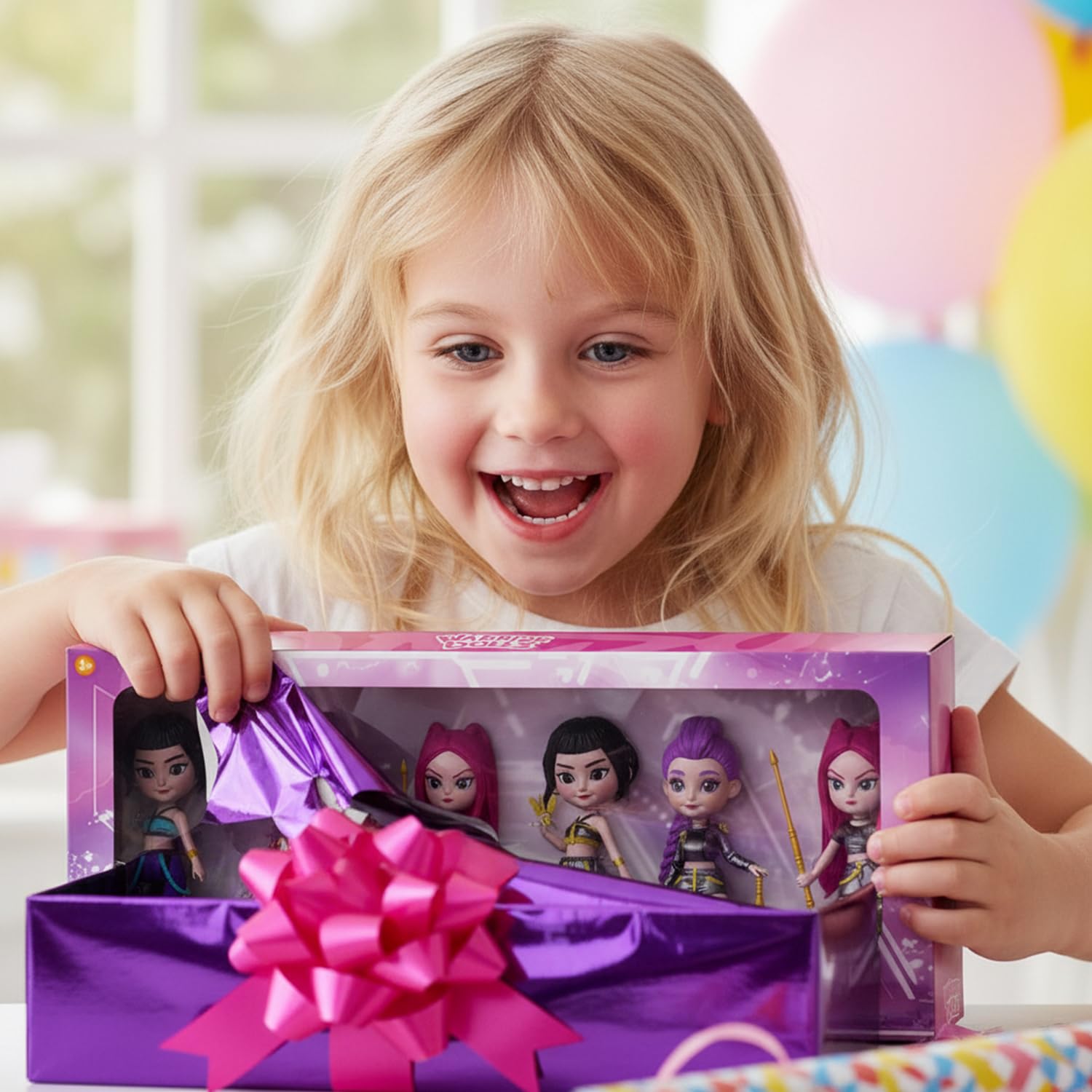Kriegerpuppen – 6er-Set Rumi - Mira - Zoey – Dämonen-Jäger | Actionfiguren inspiriert von koreanischen Popstars Fans und Sammler