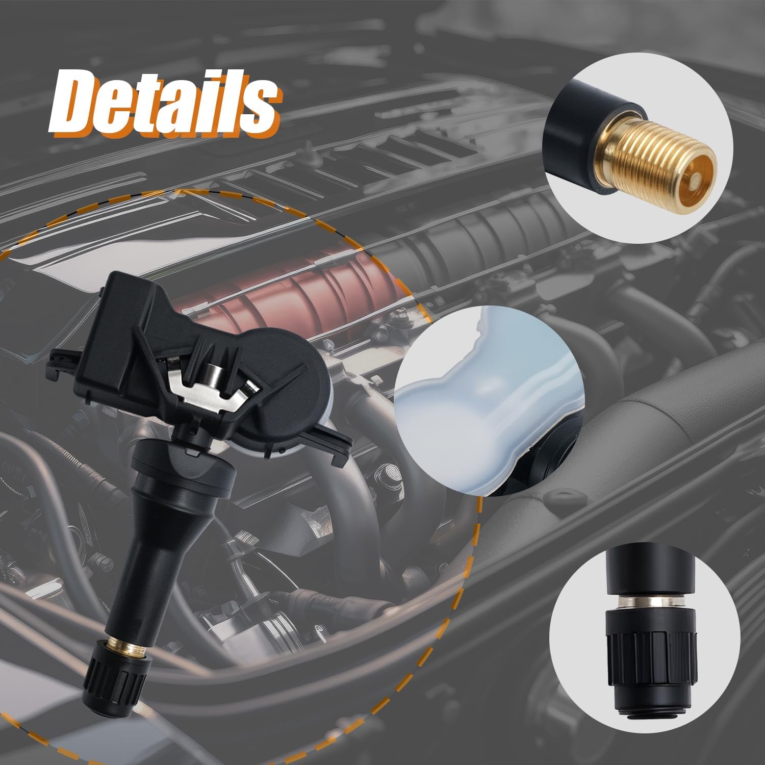 Pre-Programmed TPMS Sensor Tire Pressure Monitoring Sensor 40700-4CB0A fit for Nissan 2014 2015 2016 2017 2018 2019 Rogue 2014-2015 Rogue Select 40700-3VU0A, 407003VU0A, 407004CB0A - 433MHz (4)