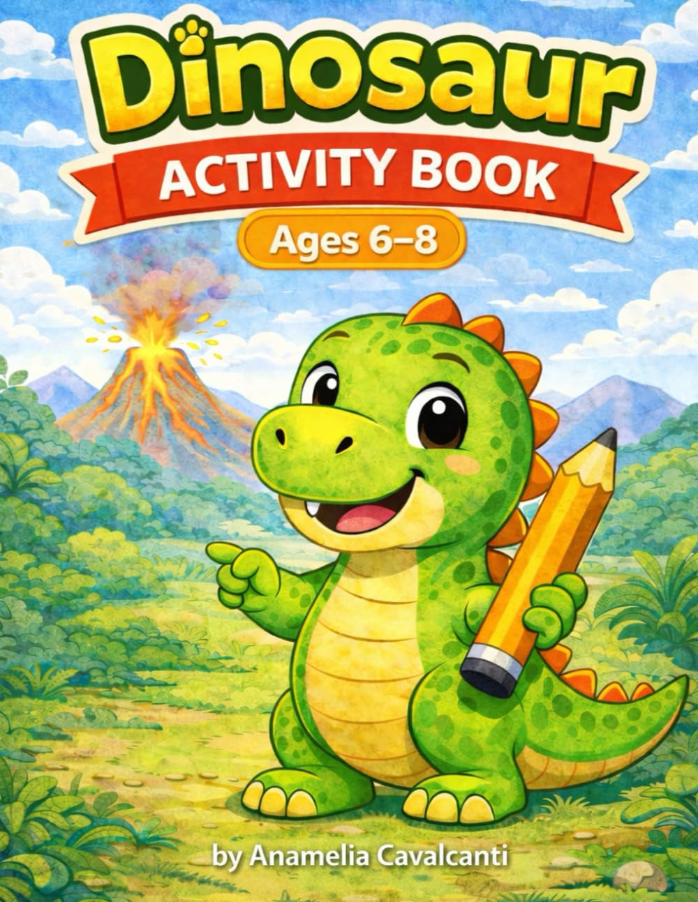 Dinosaur Activity Book for Kids Ages 6–8: 145 Fun Coloring, Mazes, Dot to Dot and Learning Activities