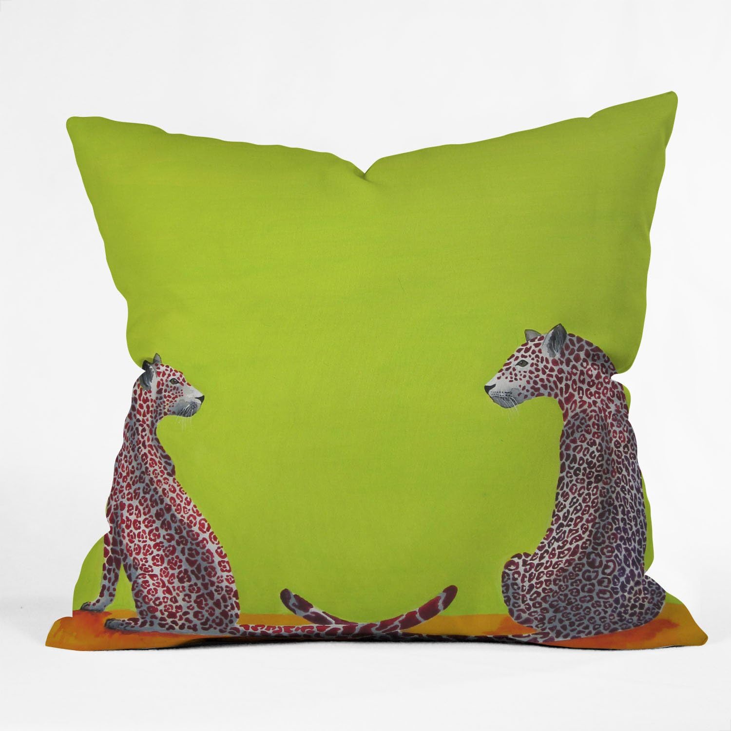 Deny Designs Clara Nilles Diva Zebras On Royal Sapphire Throw Pillow, 26 x 26