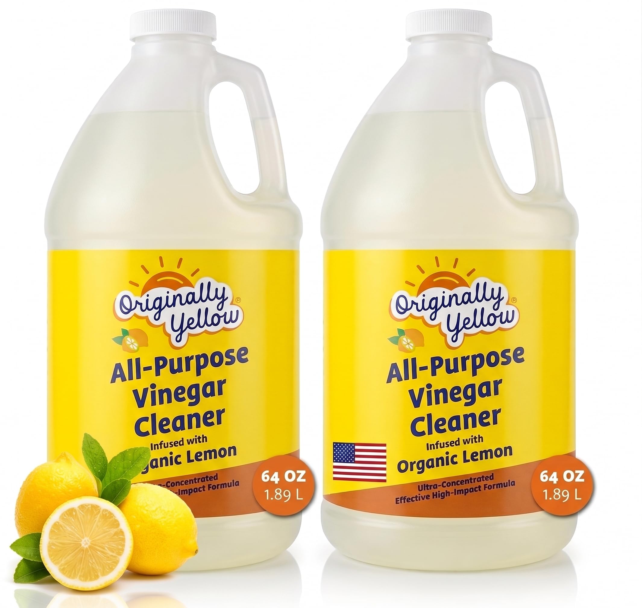Originally Yellow Lemon White Vinegar Cleaning Liquid