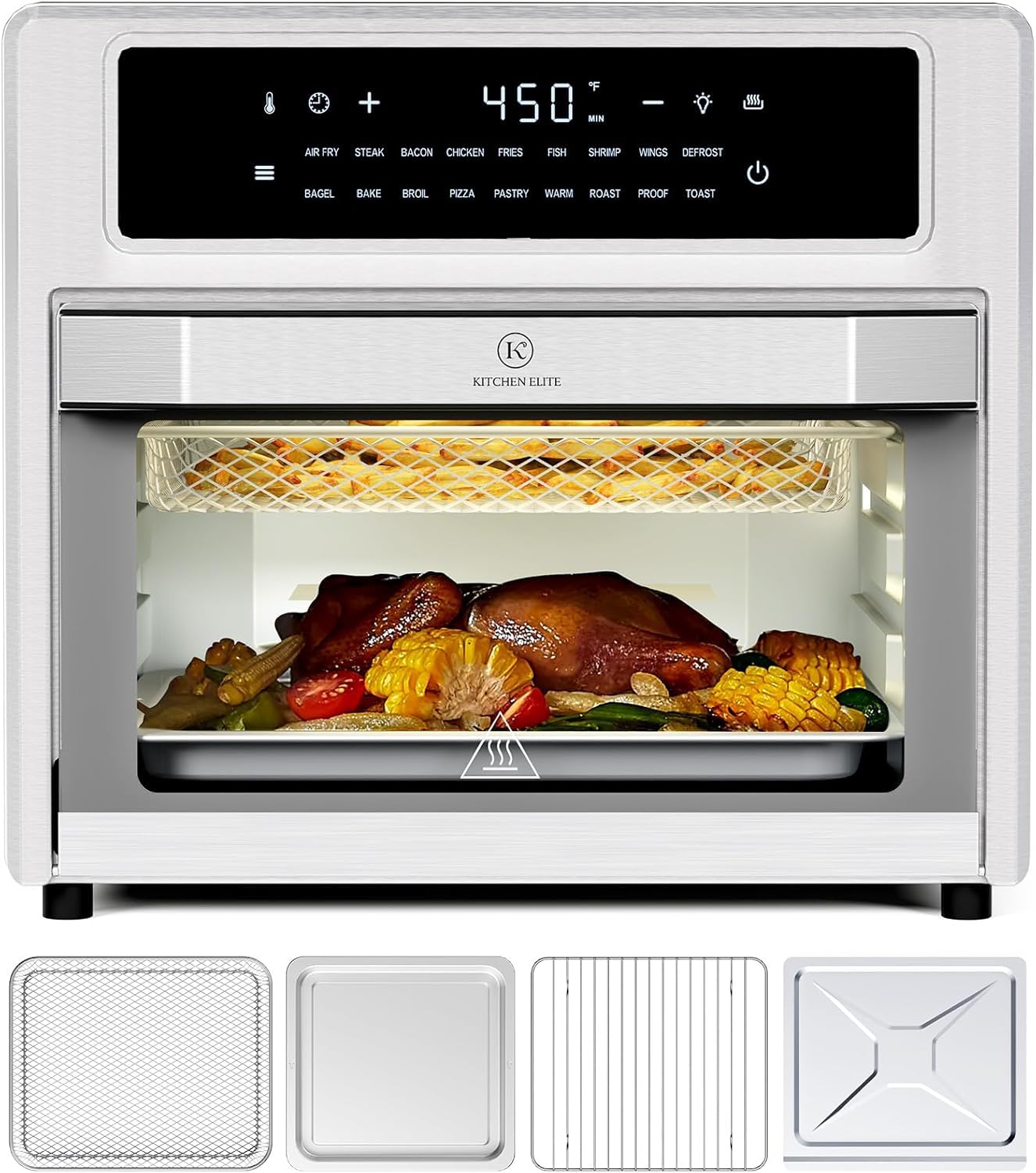 Amazon.com: Kitchen Elite Air Fryer Toaster Oven Combo,26.4