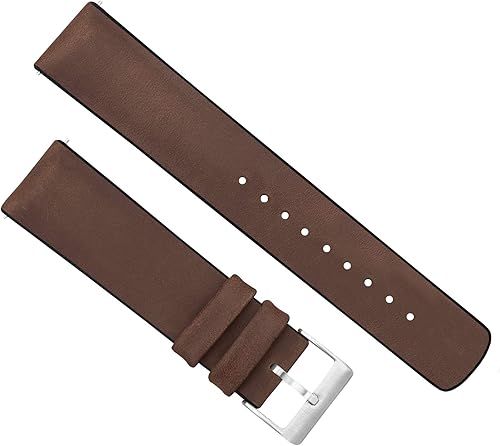 Miniatura 3 de BARTON Bandas de cuero y goma híbridas con barras de resorte de liberación rápida integradas - 316L Acero inoxidable - Elige color - Bandas de reloj