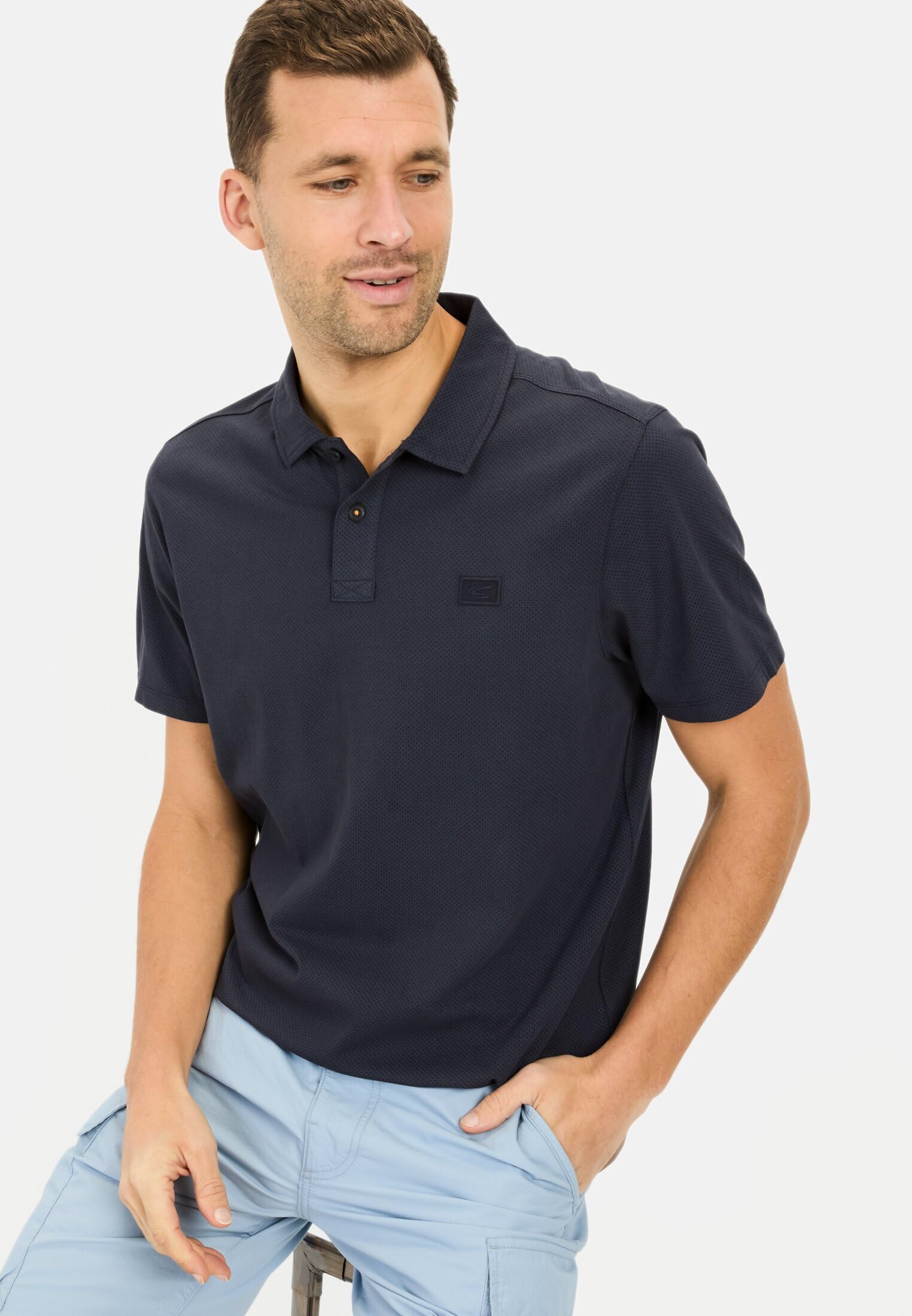 camel active Męska koszulka polo, niebieski, M