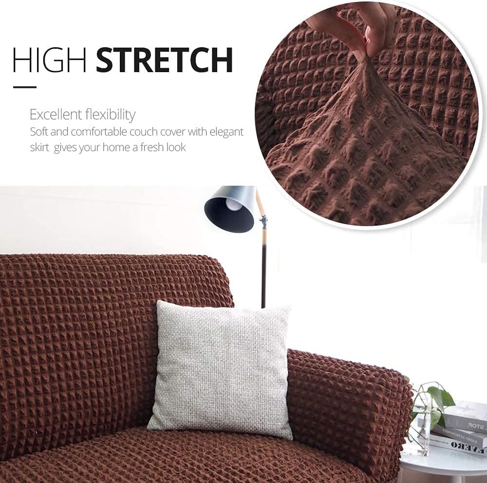 ソファーカバー ラブシートカバー1ピースイージーフィット マルチカバー スカートカントリースタイルのユニバーサルハイストレッチ耐久性