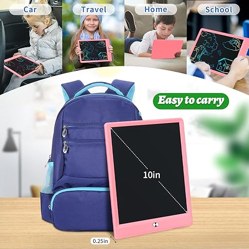 Miniatura 6 de Tableta de escritura LCD tablero de garabatos de 10 pulgadas tableta de dibujo colorida para dibujar almohadillas de dibujo electrónicas