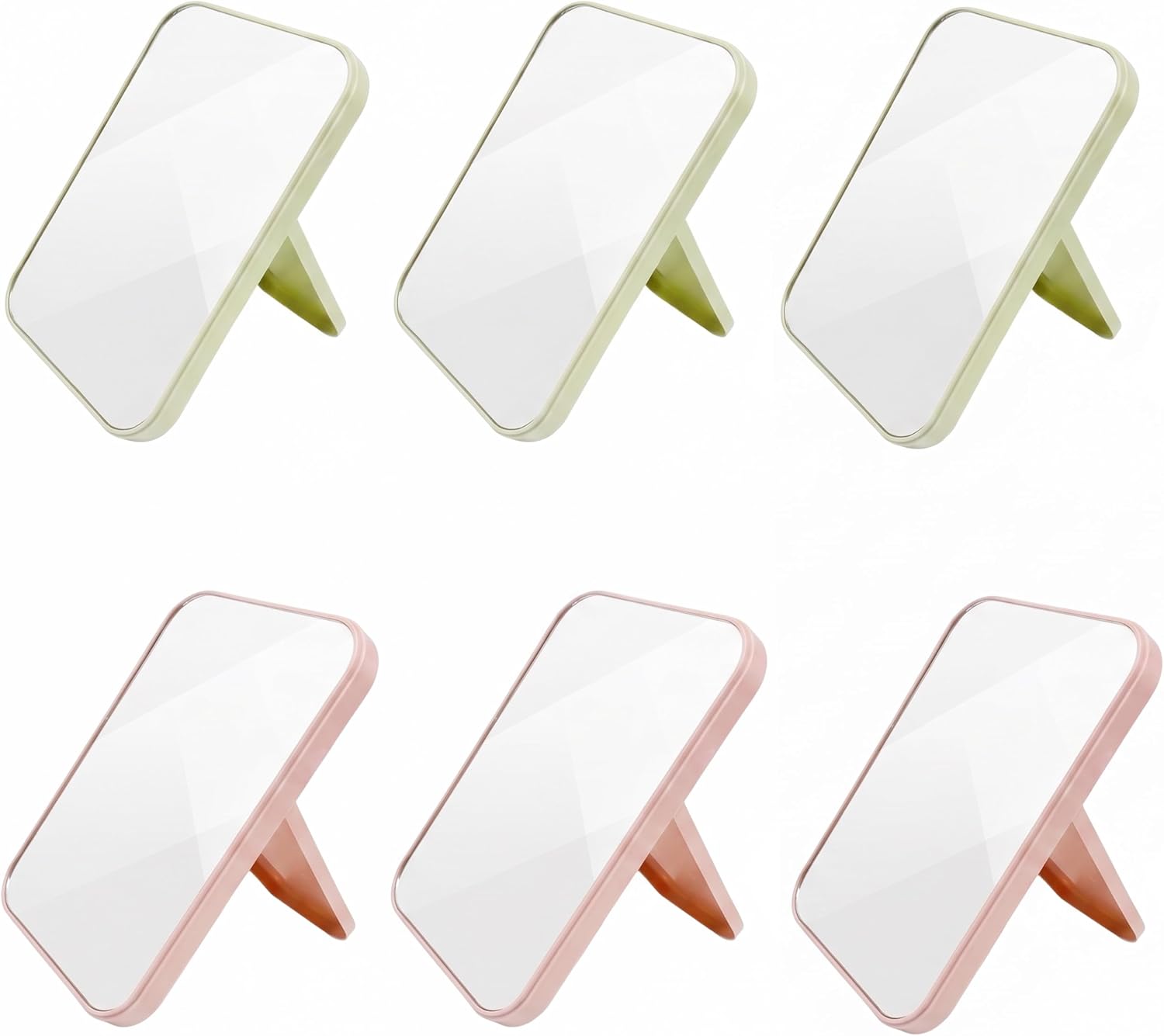 6 Pack 8.5 Inch Desktop Makeup Mirrors, Adjustable Folding Vanity Mirrors