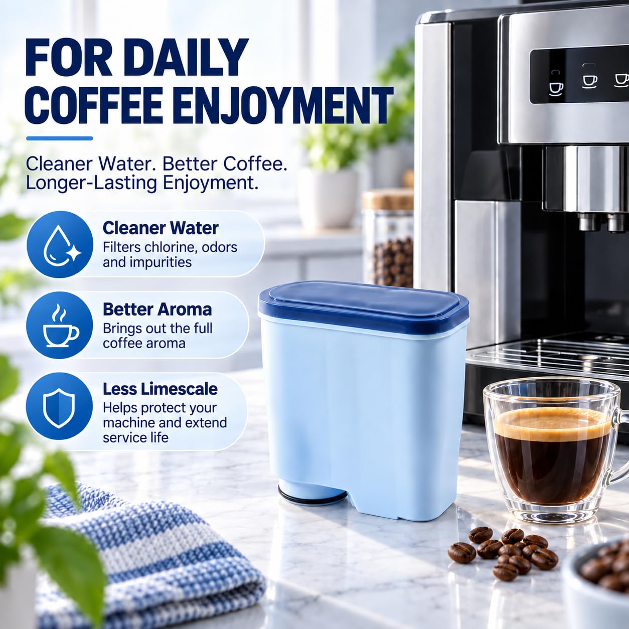 Filtro de Agua para cafetera para Saeco HD8918/31