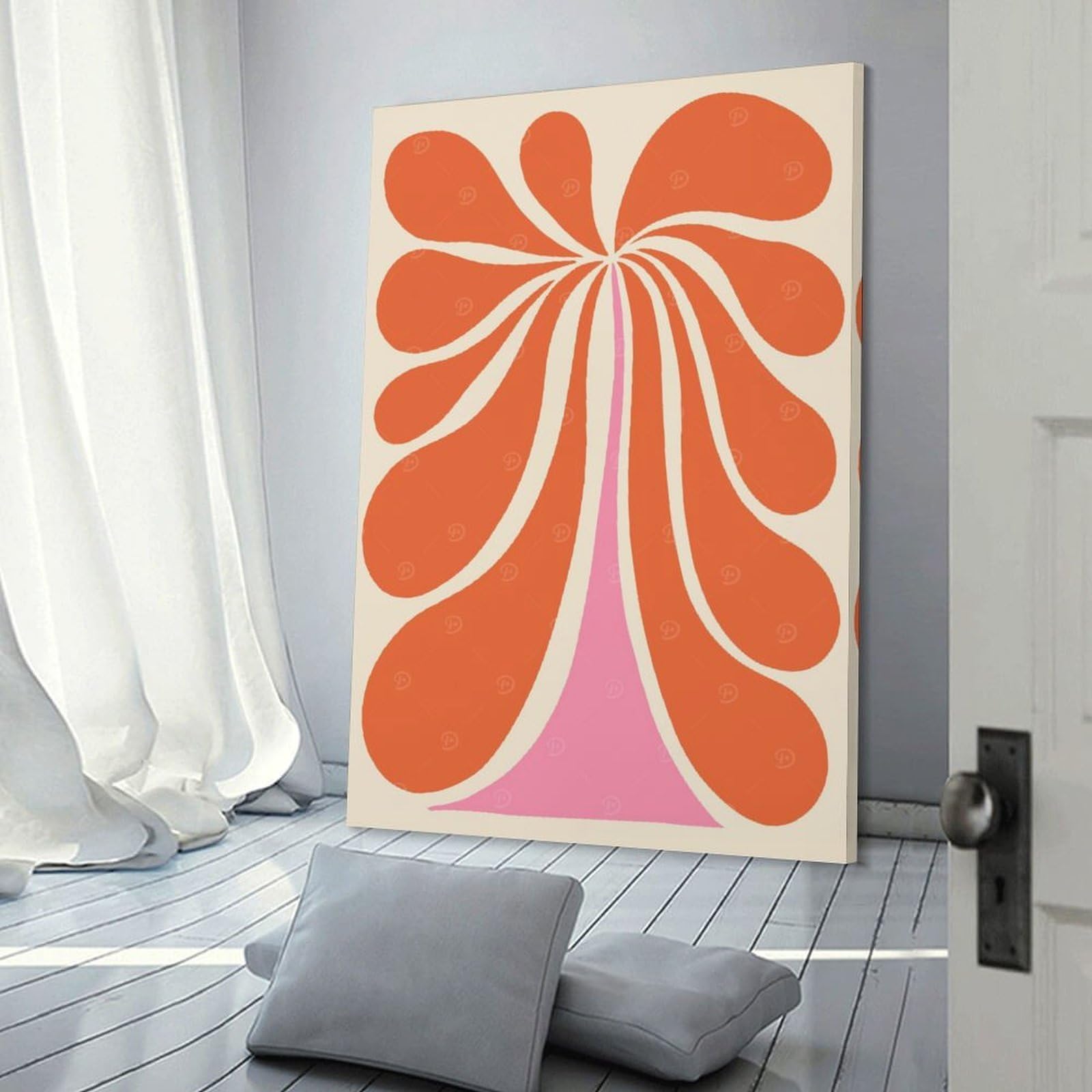 Junmoney Canvas Wall Decor Abstract Flower Art Print, 16x24inch(40x60cm), for Gallery Wall Decor And Room Displays, An Easy Match for Collected Prints