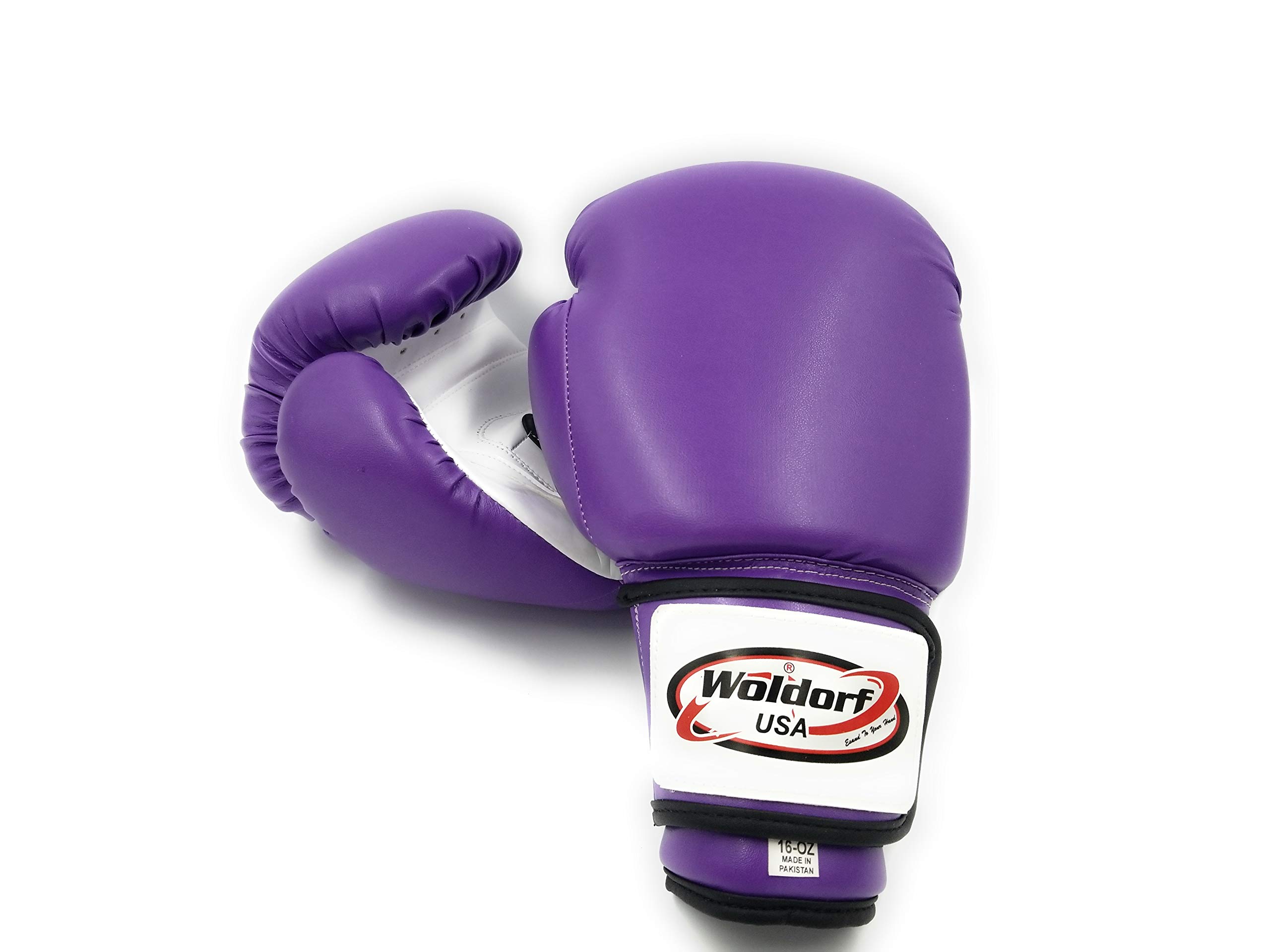 Guantoni per sacco da boxe, in vinile, 14 oz, colore: viola