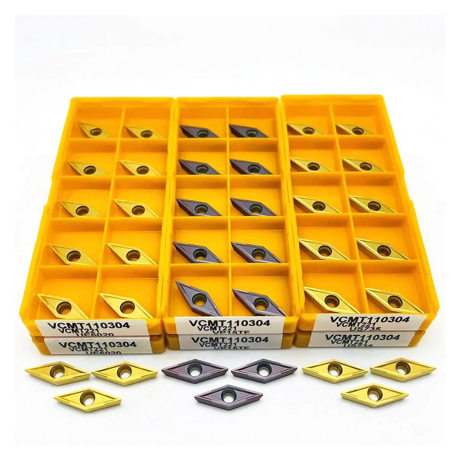 Outils de tournage VCMT110304 pour tour mécanique et usinage inox VP15TF