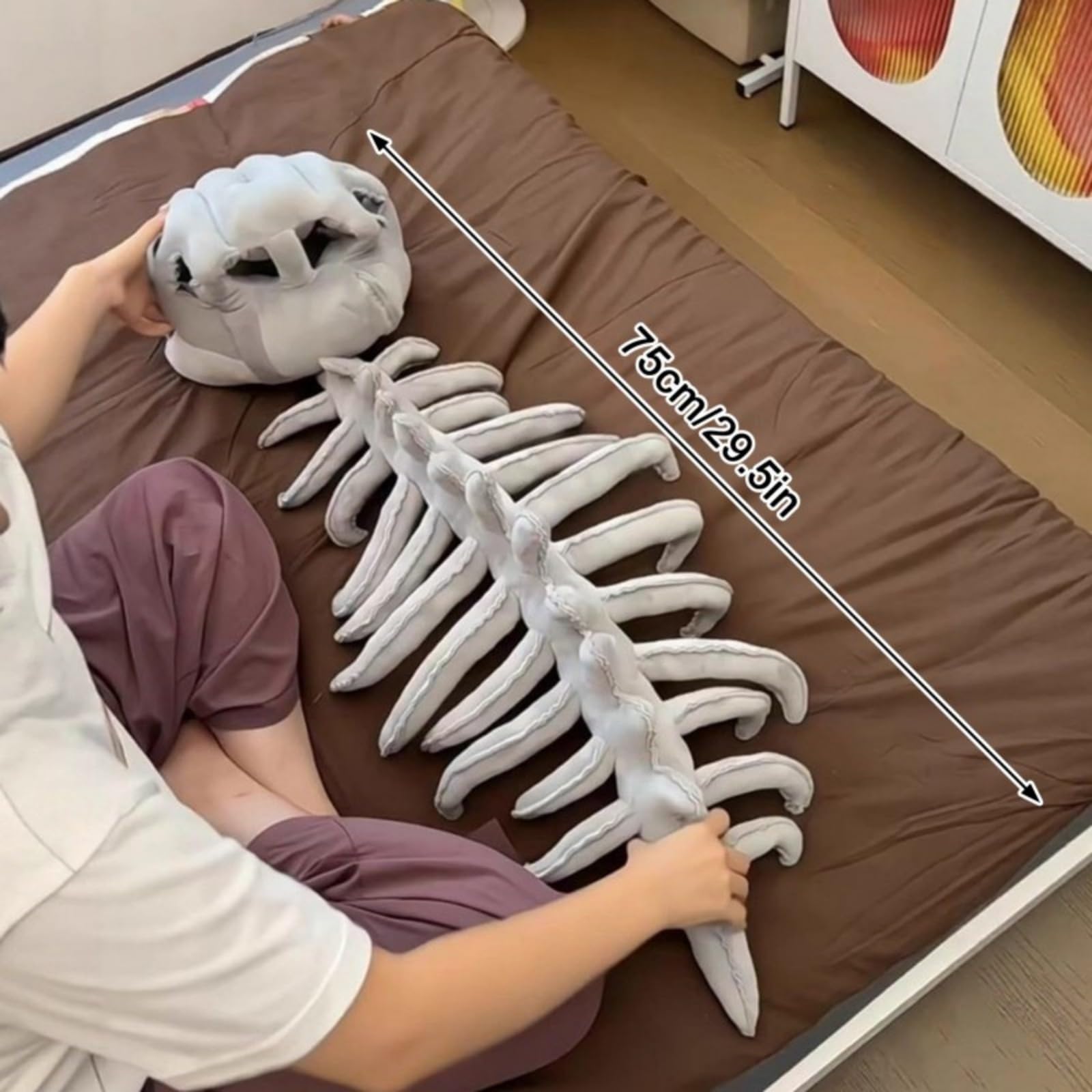 2026 New Dinosaur Skeleton Costume, 3D Spinosaurus Skull Mask & Plush Spine for Dress-Up Play — view 2