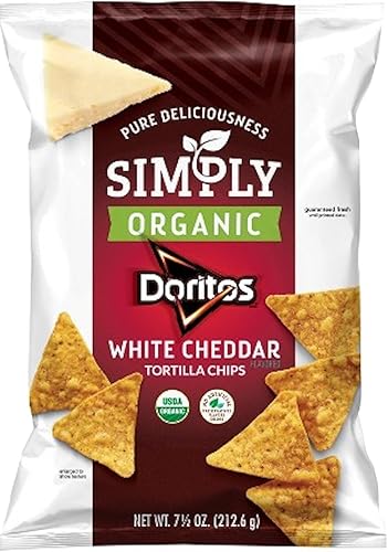 Doritos Simply Organic White Cheddar Tortilla Flavored Chips edición limitada 19 ml