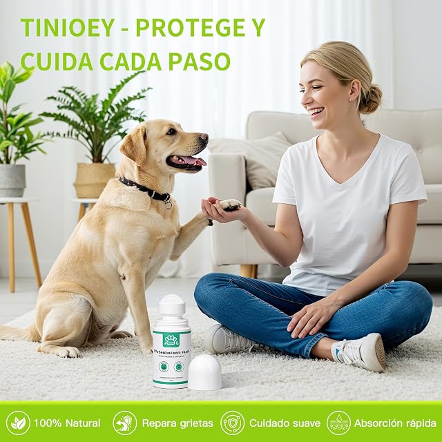 Foto 2 de 8 de Tinioey Crema Almohadillas Perros Roll-on 70ml, Natural Hidratante
