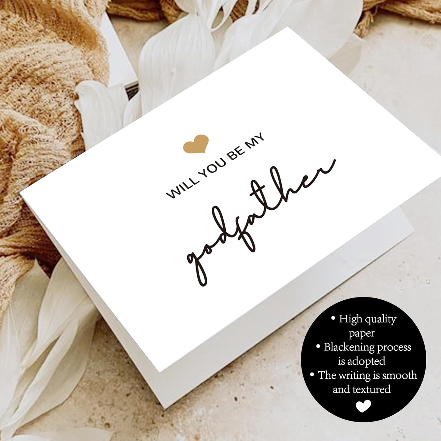 Will You Be My Godfather, God Father's Proposal Card Gifts with Envelope, Cute Gifts for Godather On Wedding Day.(Godfather B) - Image 8