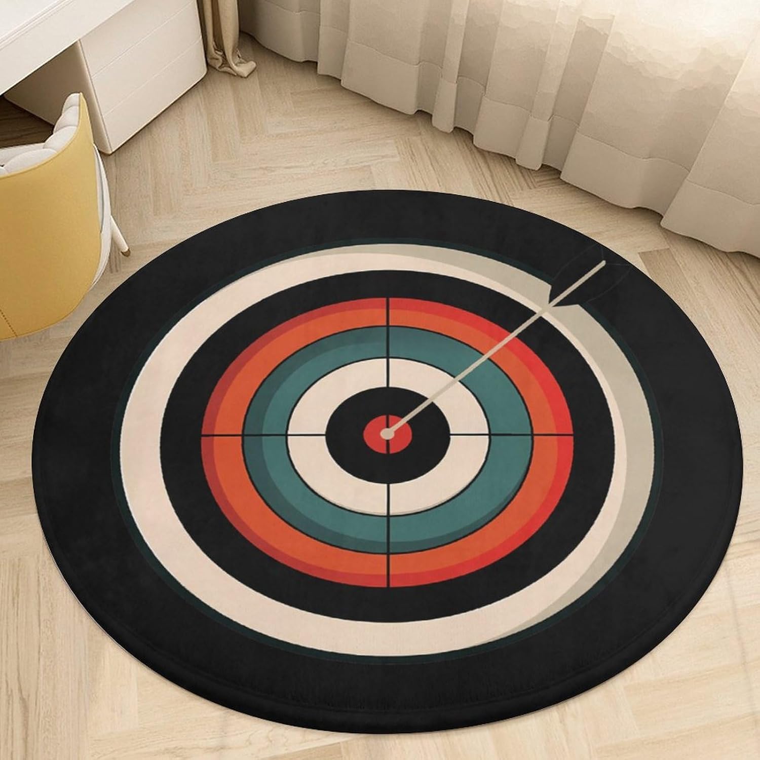 Bullseyes Target Bulls Eyes Round Rug Non-Slip Area Rugs Floor Mats Carpet Home Office Decor 90 * 90cm