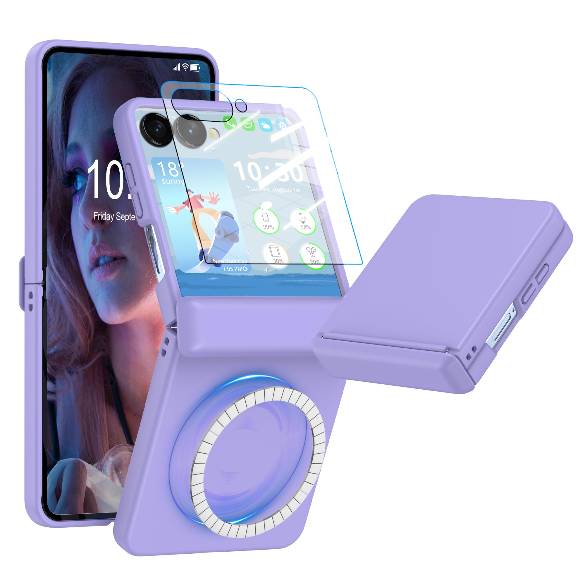 Coque Samsung Galaxy Z Flip 7 compatible MagSafe avec verre écran intégré - 8