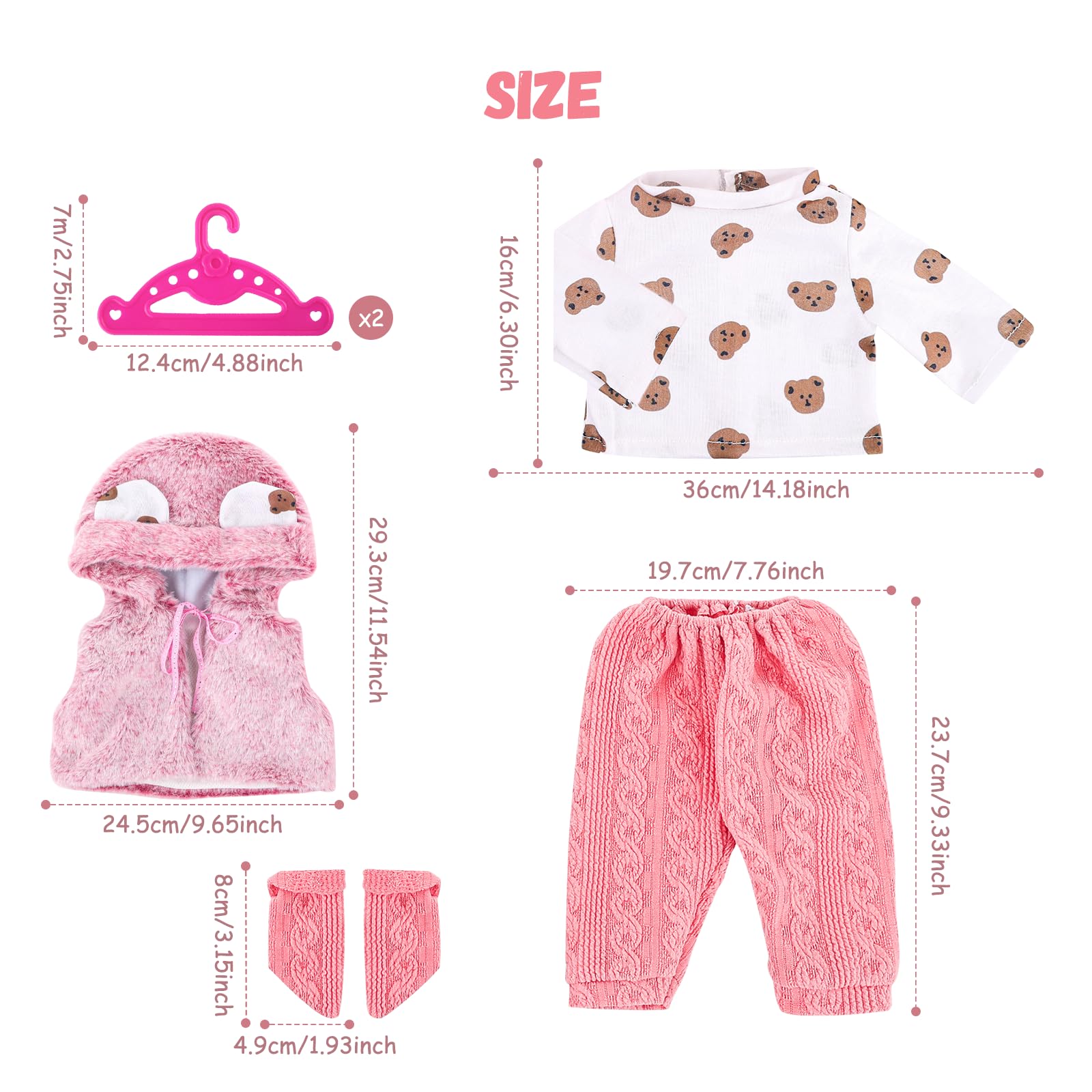WanderGo Baby Doll Clothes for 35-43 cm Dolls - Image 2