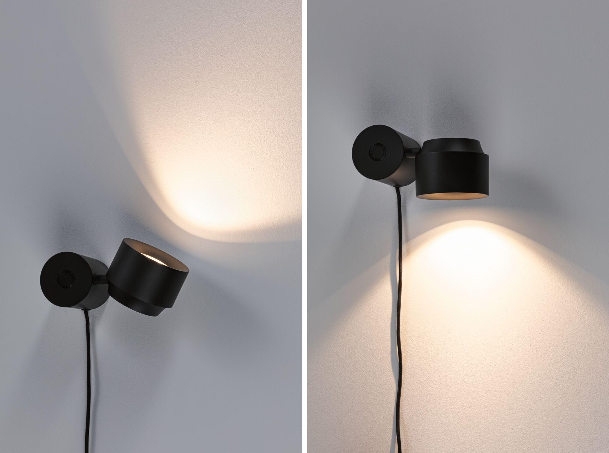 Paulmann 79776 LED Tischleuchte Puric Pane 3-Step-Dim incl. 1x3 Watt dimmbar Tischlampe Schwarz Metall, Kunststoff 2700 K