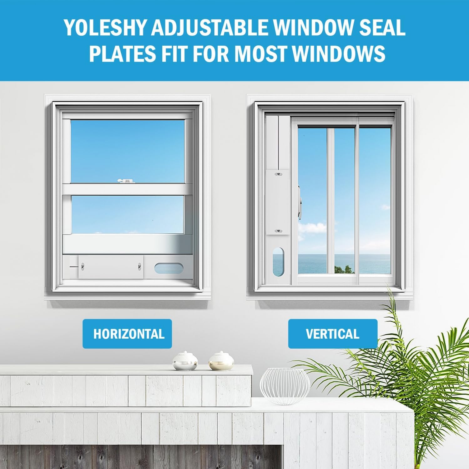 Yoleshy Portable Air Conditioner Window Kit With Coupler Adj...