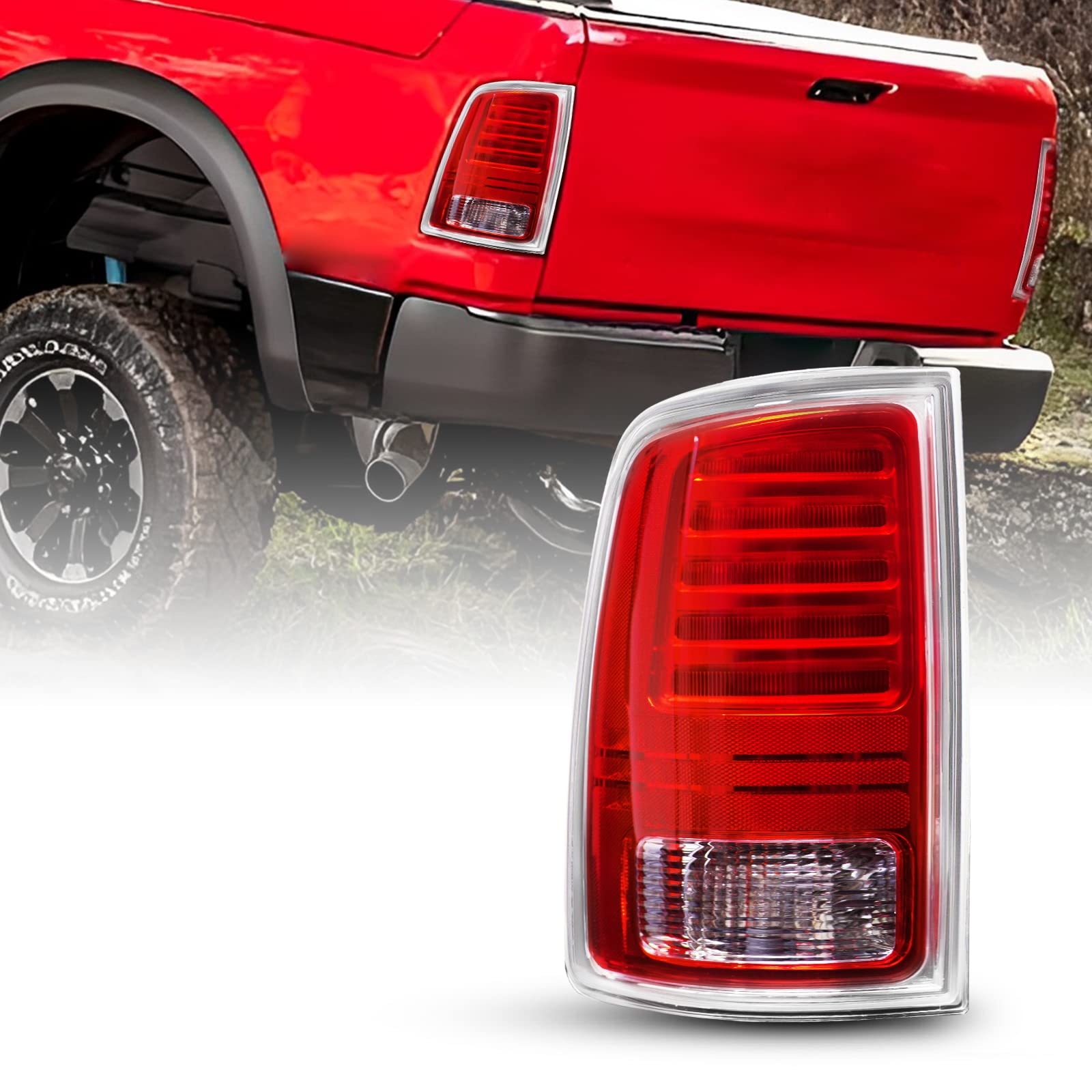 AUTOONE RAM Tail Light Assembly with - 2019 ram 1500 tail light bulb