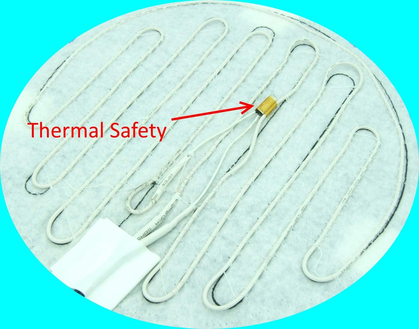 Brewing & Fermentation Heat Pad for Homebrew Beer & Wine Fermenting 120VAC 12 or 25 Watt Heating Mat: Safe for Plastic/Glass Carboy Fermentors w/Heater Temp Strips (10" - 12 Watts (Black)): Home & Kitchen