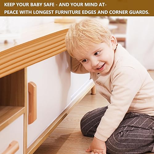 Miniatura 2 de 2 rollos de tira de protección de seguridad para bebés de 6.5 pies + 5 esquinas, protector de bordes de escritorio, protector de esquinas para