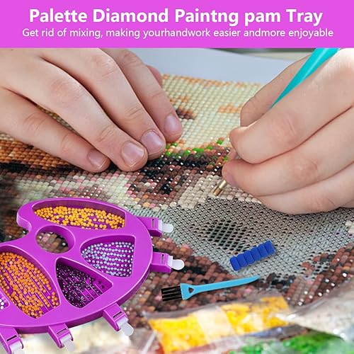 Miniatura 5 de Organizador de bandejas de accesorios de pintura de diamantes recipientes de almacenamiento para clasificar cuentas de pintura de diamantes bandeja