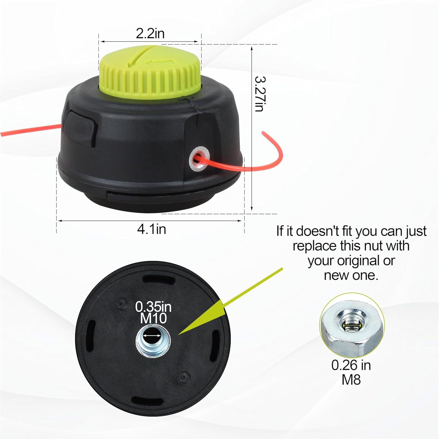 311759014 for Ryobi Trimmer Head,for Ryobi Weed Wacker Head，Replacement Head Assembly RY4CSS