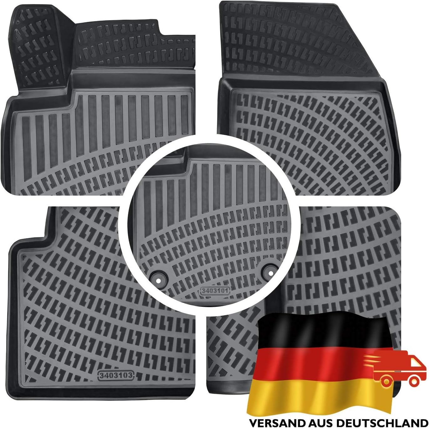 Rizline 3D Fussmatten für Hyundai Tucson 4.Gen. Benzin/Diesel/MHEV ab 2021