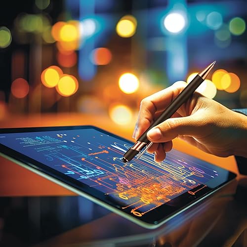 Miniatura 5 de Bolígrafos personalizados con lápiz capacitivo, 12 bolígrafos personalizados con nombre impreso con tinta negra, impresos con tu logotipo o mensaje,