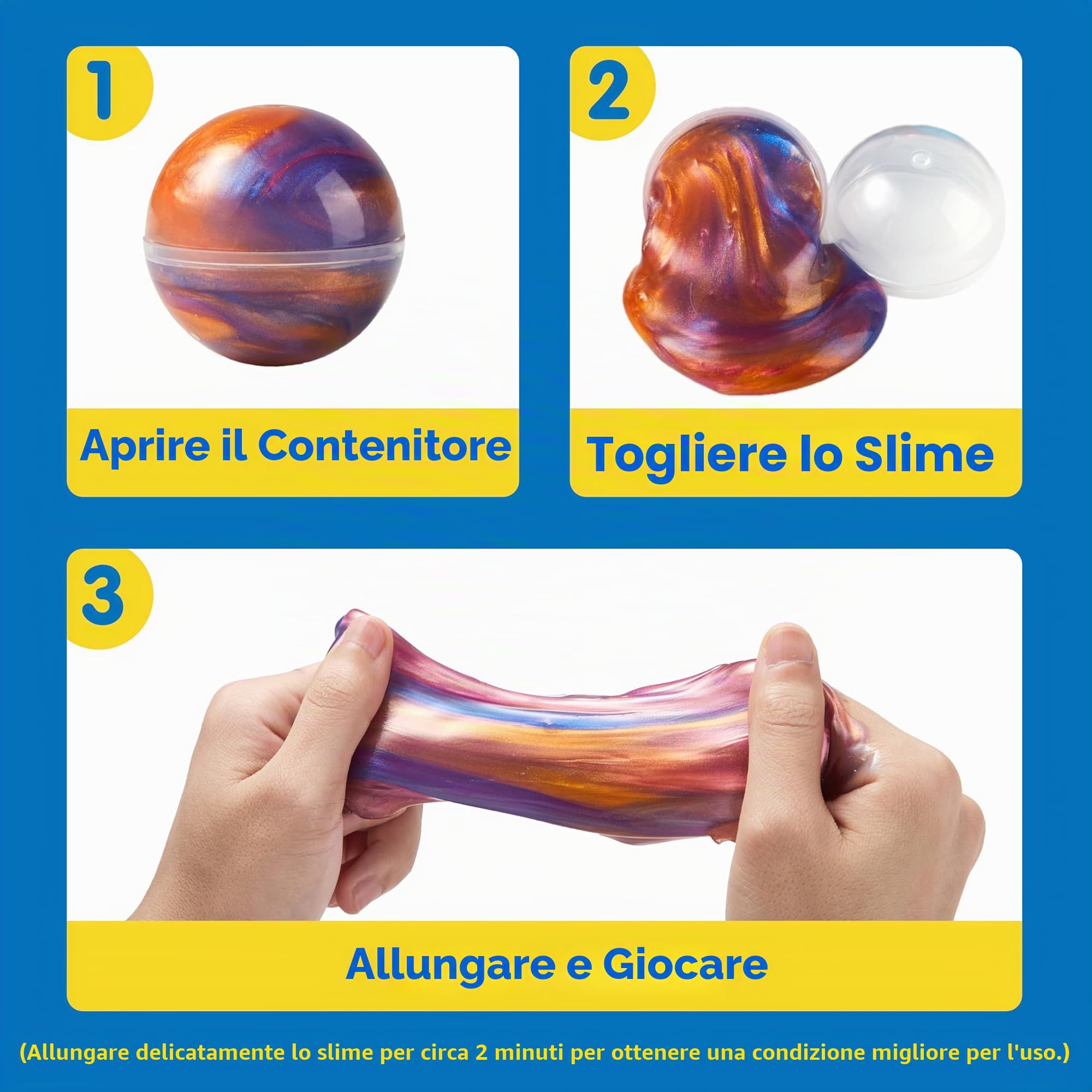 JOYIN Kit di melma per bomboniere, confezione da 36 bomboniere Galaxy Slime Ball - elastico, non appiccicoso, senza disordine, antistress e sicuro per ragazze e ragazzi