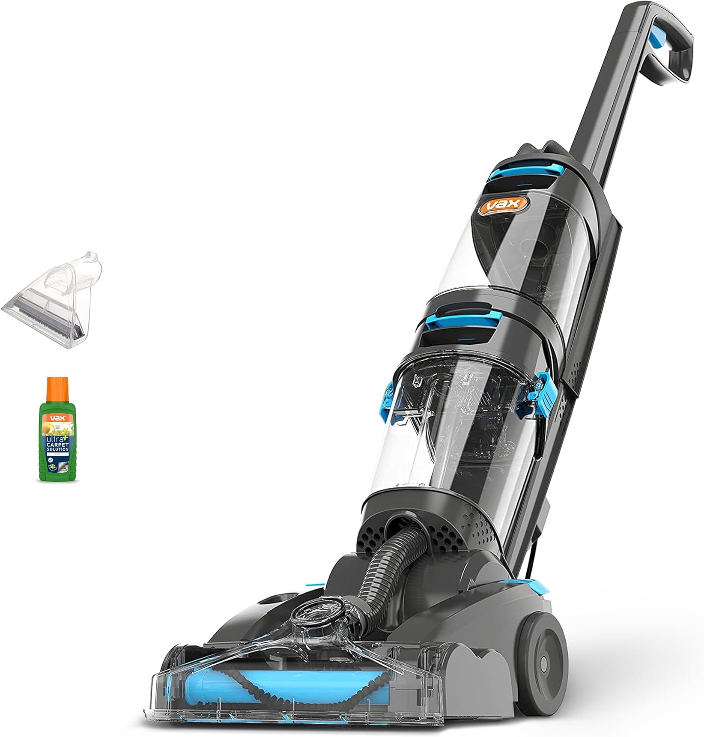 Vax Dual Power Pet Advance Carpet Cleaner, Carpet Cleaning Machine, Carpet Washer, Stain Remover, Dual Rotating Brushbars, Pre-treatment wand and Wash Hose, 2.7L, CDCW-DPXA, Grey/Blue