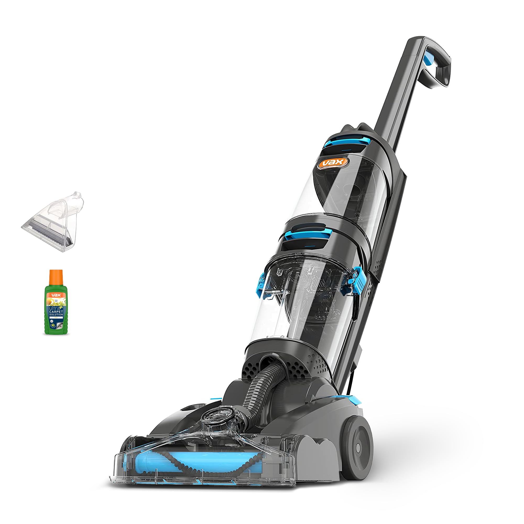 Vax Dual Power Pet Advance Carpet Cleaner, Carpet Cleaning Machine, Carpet Washer, Stain Remover, Dual Rotating Brushbars, Pre-treatment wand and Wash Hose, 2.7L, CDCW-DPXA, Grey/Blue