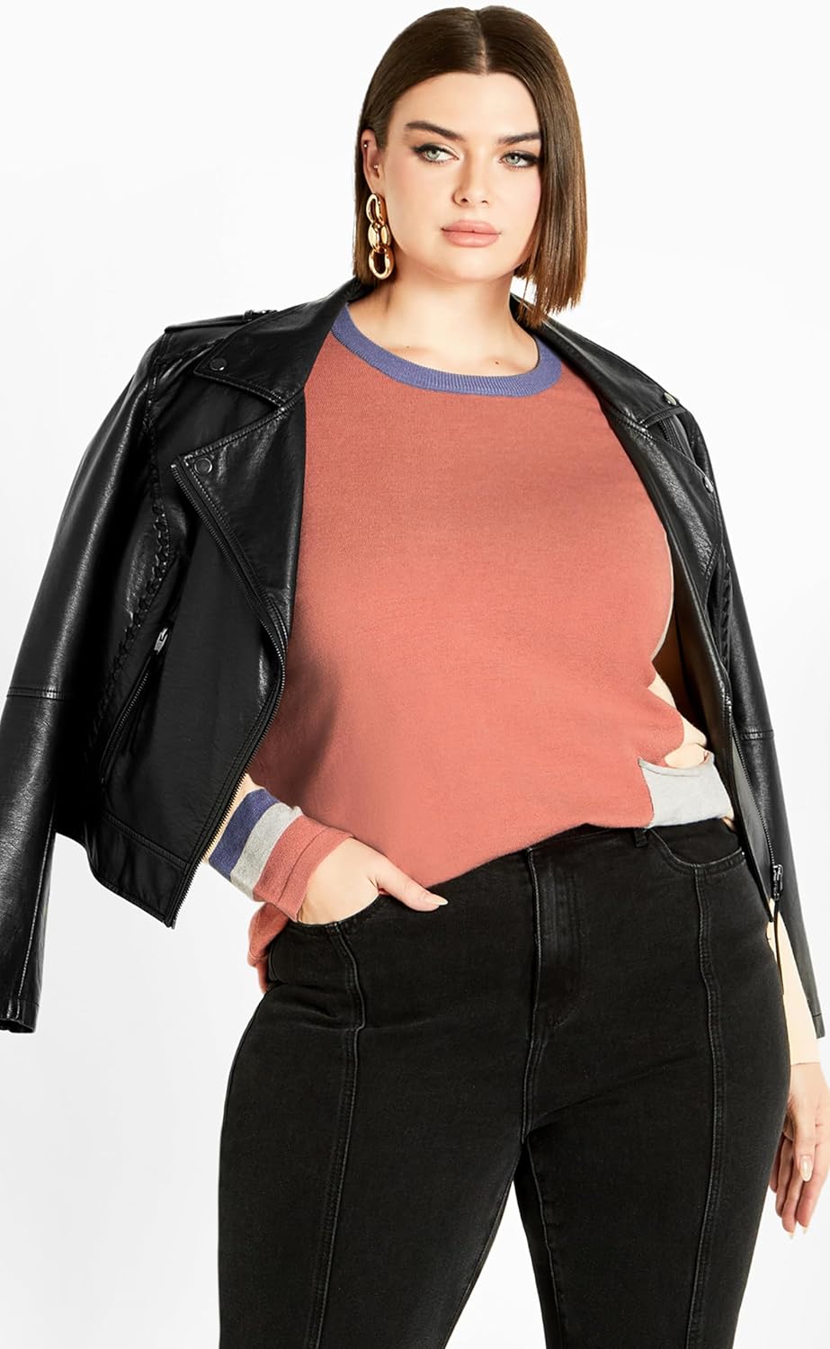 Avenue Womens Luna Pocket Knit Sweater - Image 3