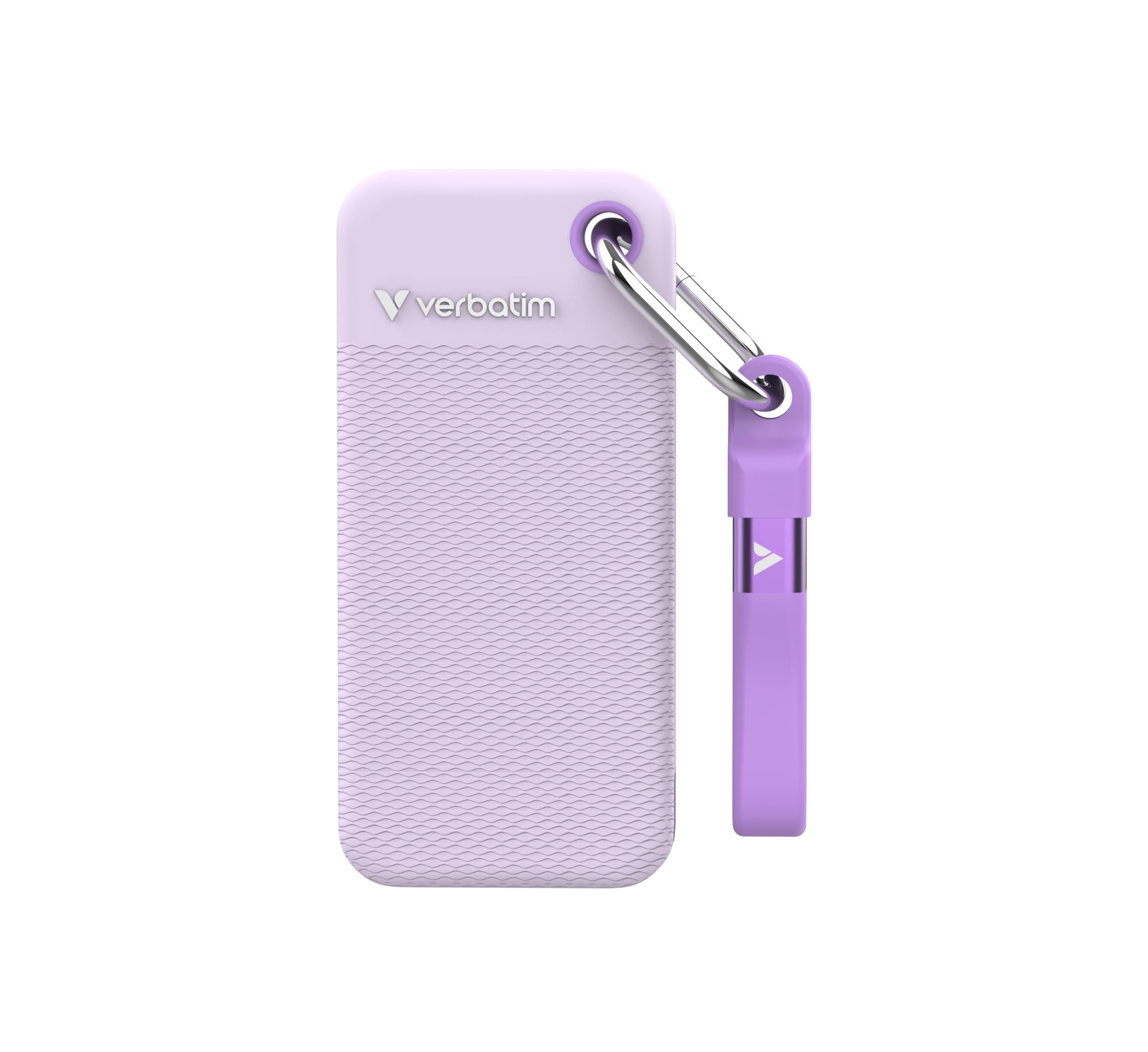 Verbatim Pocket SSD 1 TB, Externe SSD USB 3.2 Gen 2, bis zu 1000 MB/s Lesen & Schreiben, Externe Festplatte inkl. 2 Gummihüllen (Weiß & Lila), für PC, Mac & Konsole, Lila