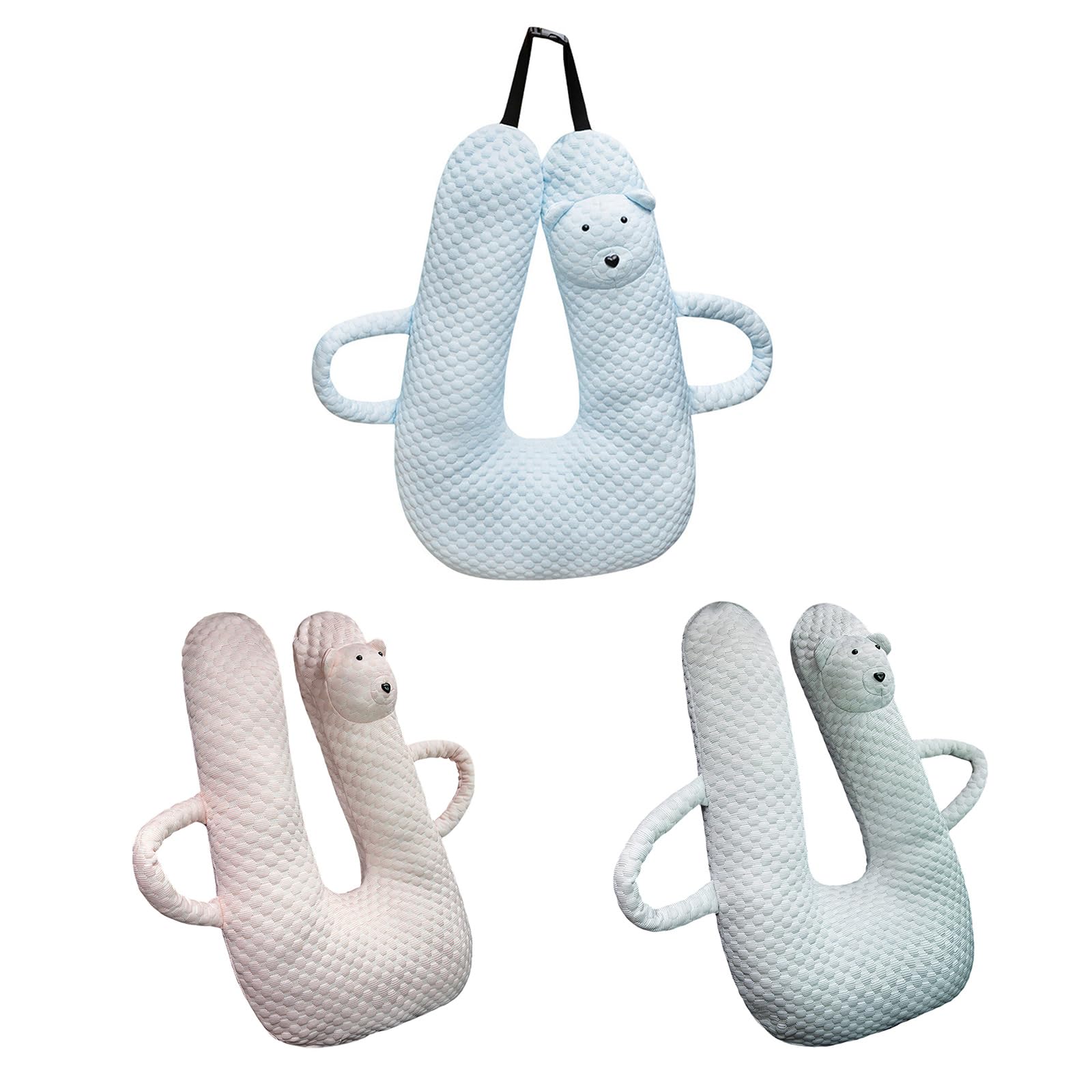 Cuscino Comfort da viaggio per veicoli, cuscino per collo e corpo in tessuto morbido, supporto a forma U, maniglie laterali, cuscino per dormire rilassante nel fine settimana Cuscino lato sedile