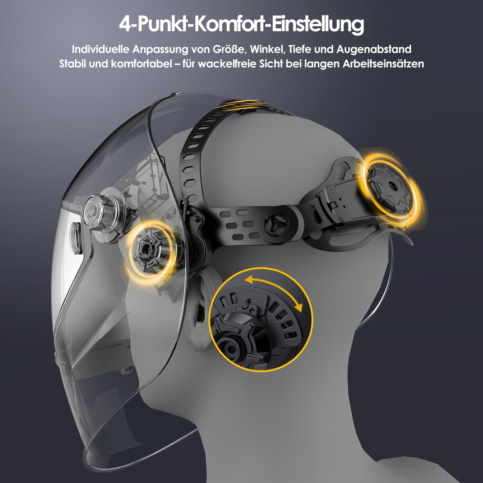 Schweißhelm Automatik True-Color, Ultra-HD 100x82mm XL-Sicht H-21-G