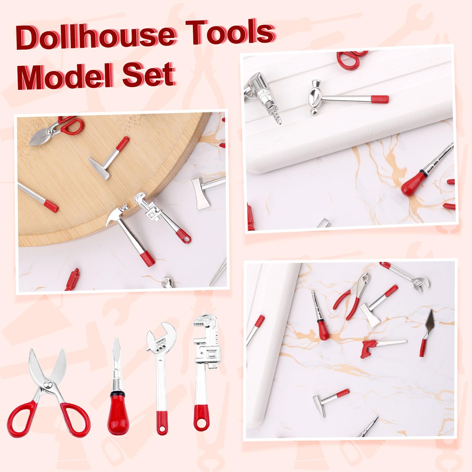 Mini-Werkzeug-Set Für Puppenhäuser & Wichtelstuben, 6-teilig, Ca. 2 Cm – DIY Deko Für Miniwelten, Geschenkgutscheine