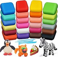 ESSENSON Magic Air Dry Clay 24 Colors with Tools - Safe Non-Sticky Modeling Clay Kit for Kids 3-8, Boosts Creativity & Fine Motor Skills